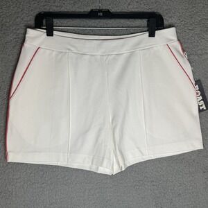 Boast Women's Pickleball Tennis Shorts White‎ with Red Piping Size Large New